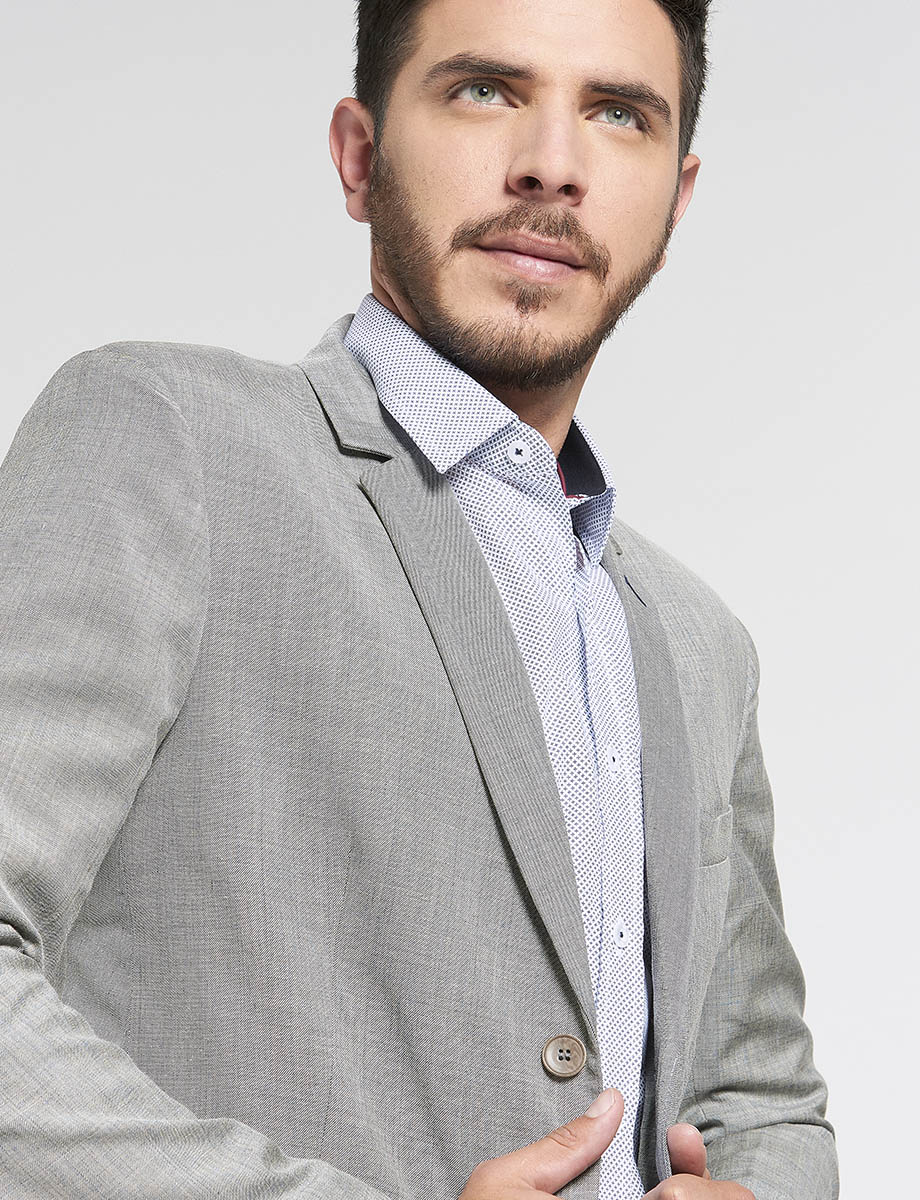 Blazer gris medio 2 botones