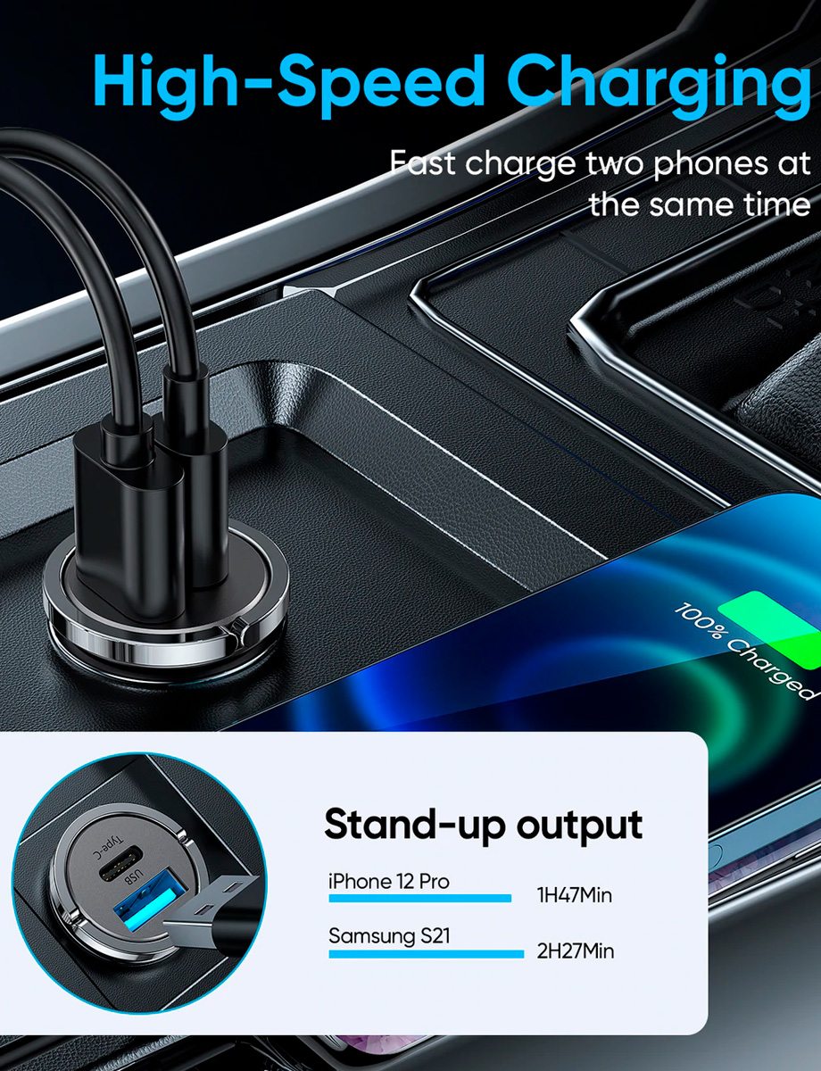 Cargador de Auto 2 USB 45W | Joyroom