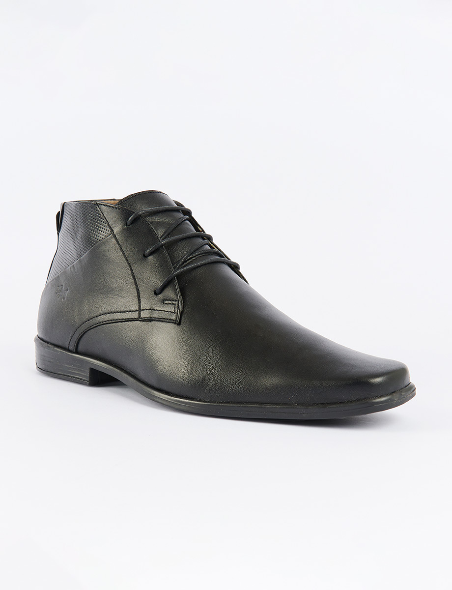 Botín con cordones Negro