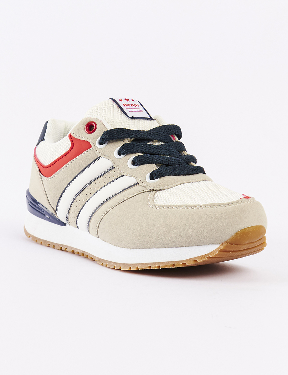 Sneaker Combinado con Cordones | Beppi