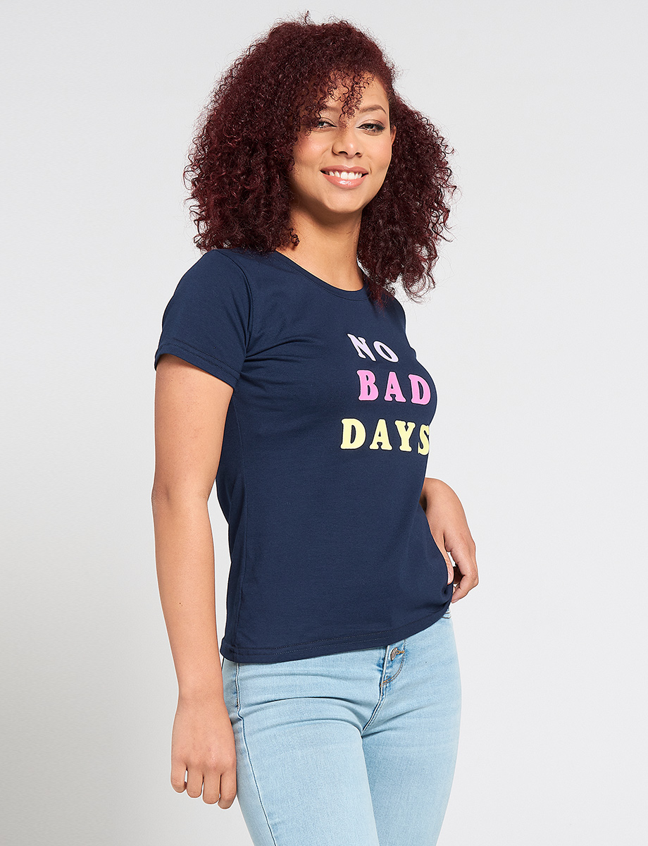 Camiseta No Bad Days azul marino