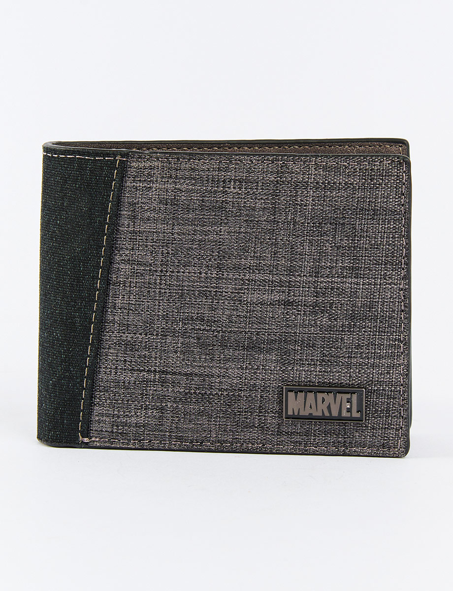 Billetera Marvel gris-negro