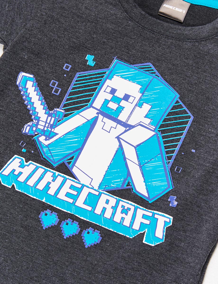 Camiseta esc Minecraft Gris oscuro