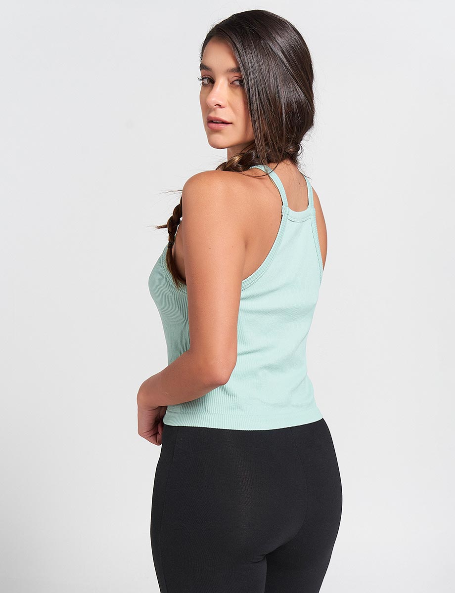 Crop Top Rib de Tiras