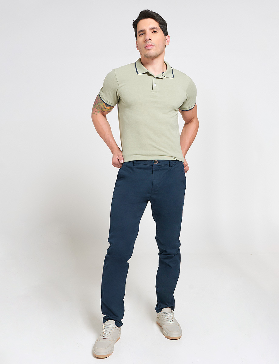 Pantalón Chino Regular Azul Marino