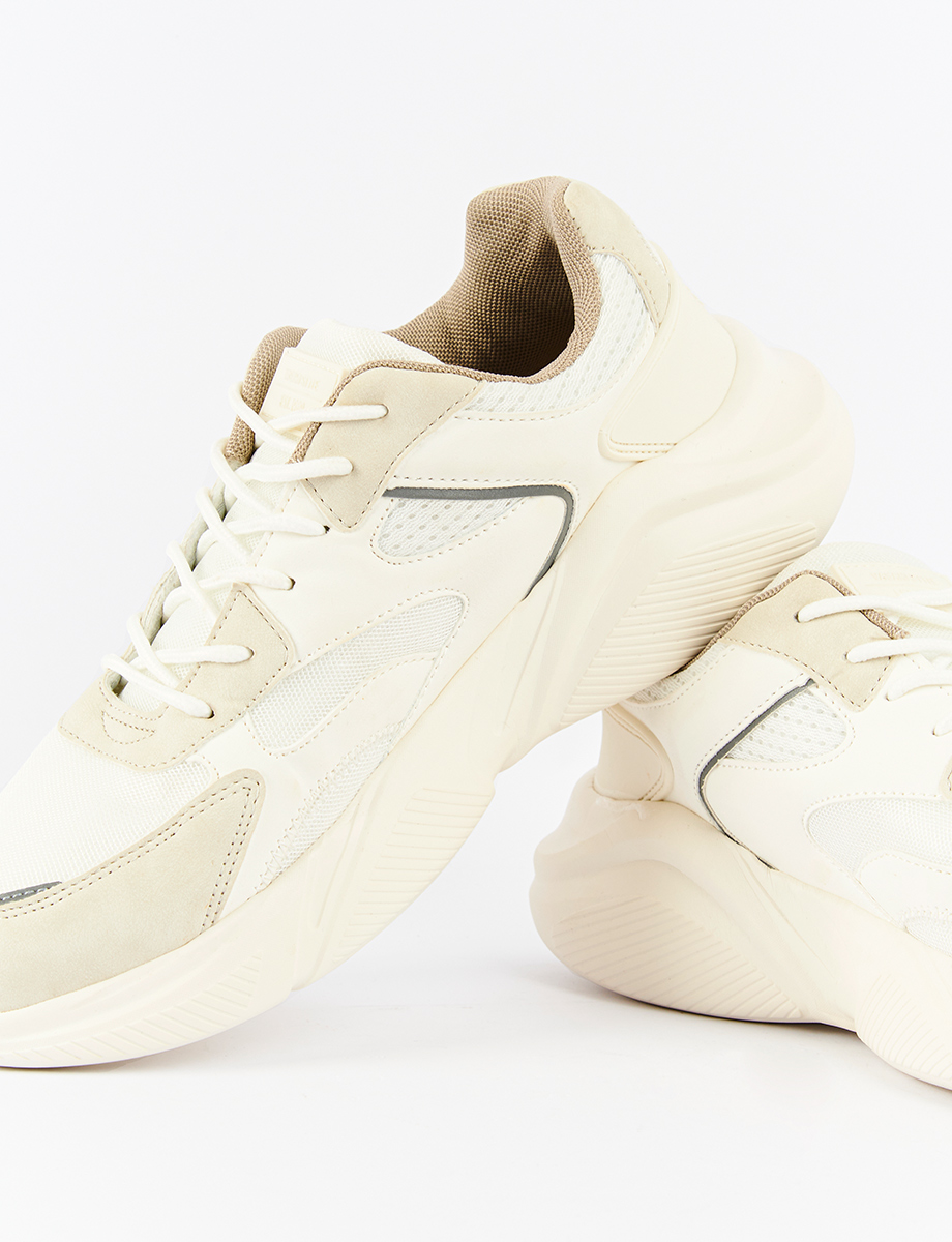 Sneaker chunky beige