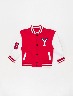 Chompa esc Fleece Rojo/Blanco