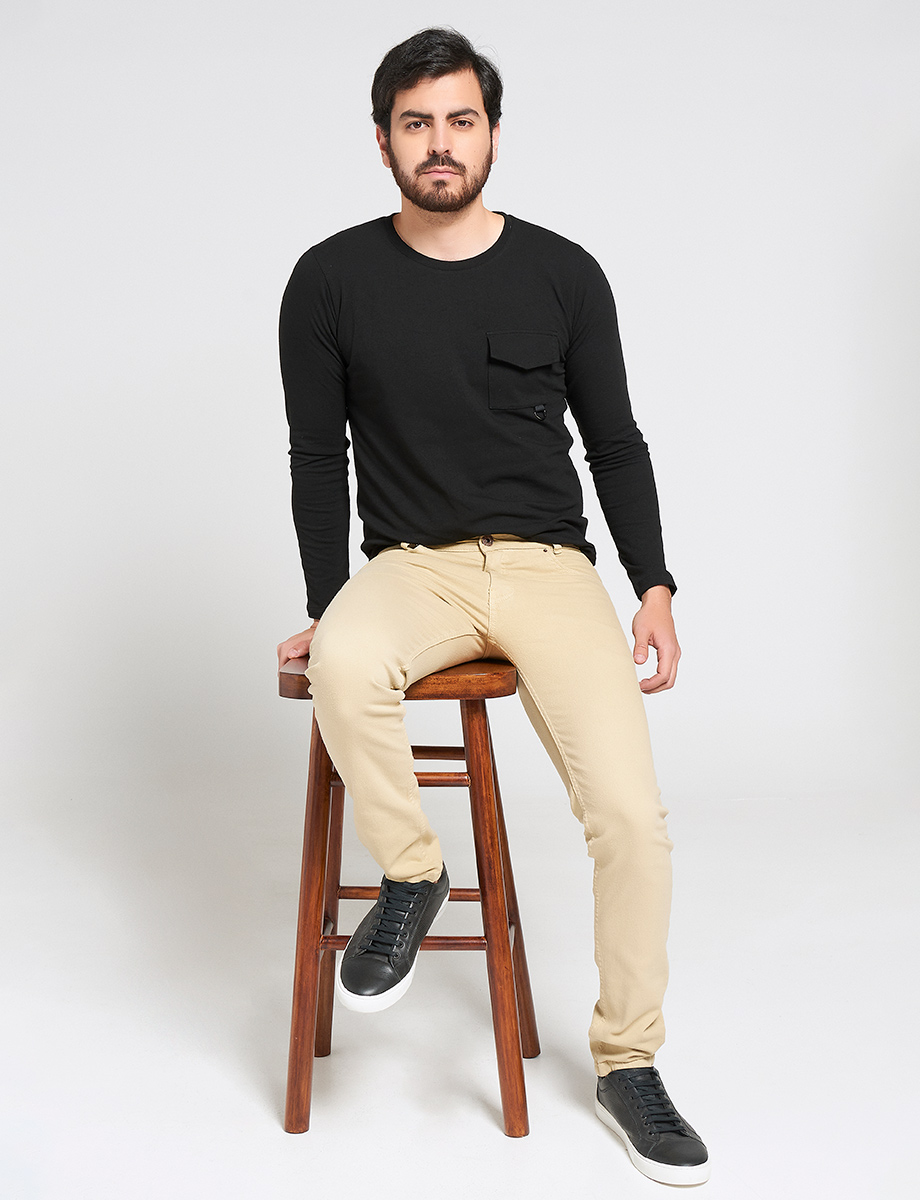 Pantalón Beige Llano