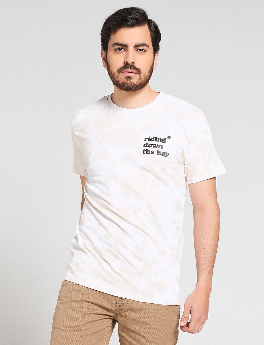 Camiseta Tie-dye Beige