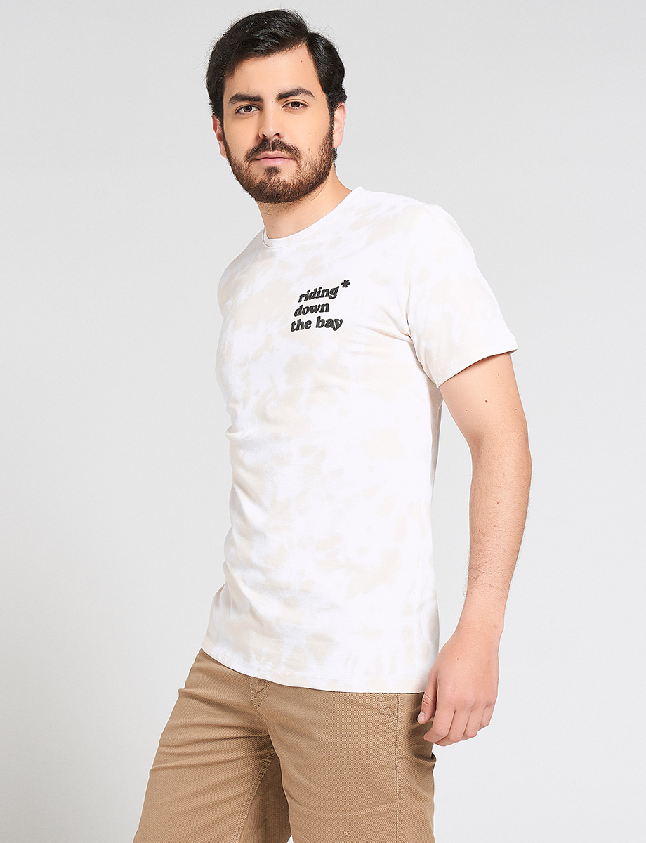 Camiseta Tie-dye Beige
