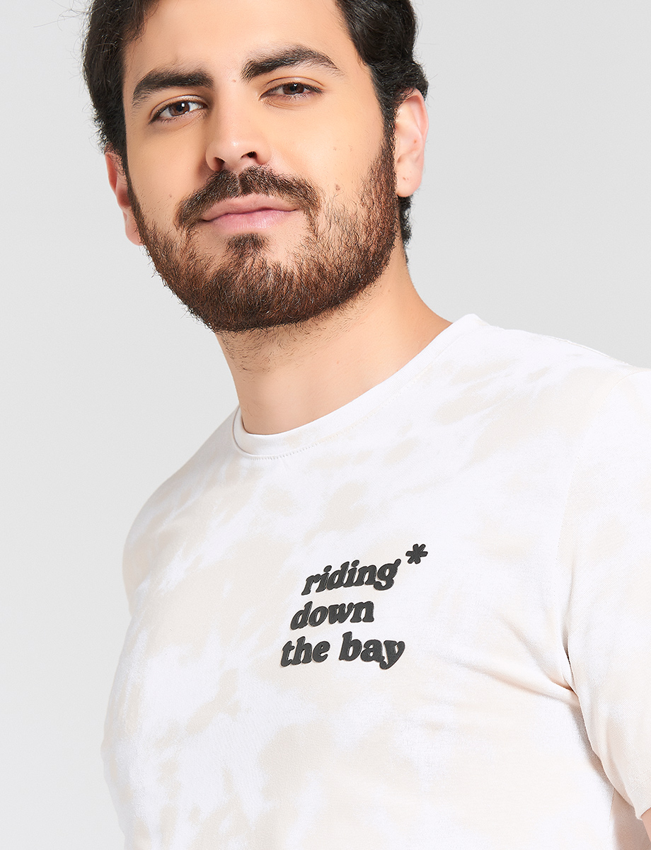 Camiseta Tie-dye Beige