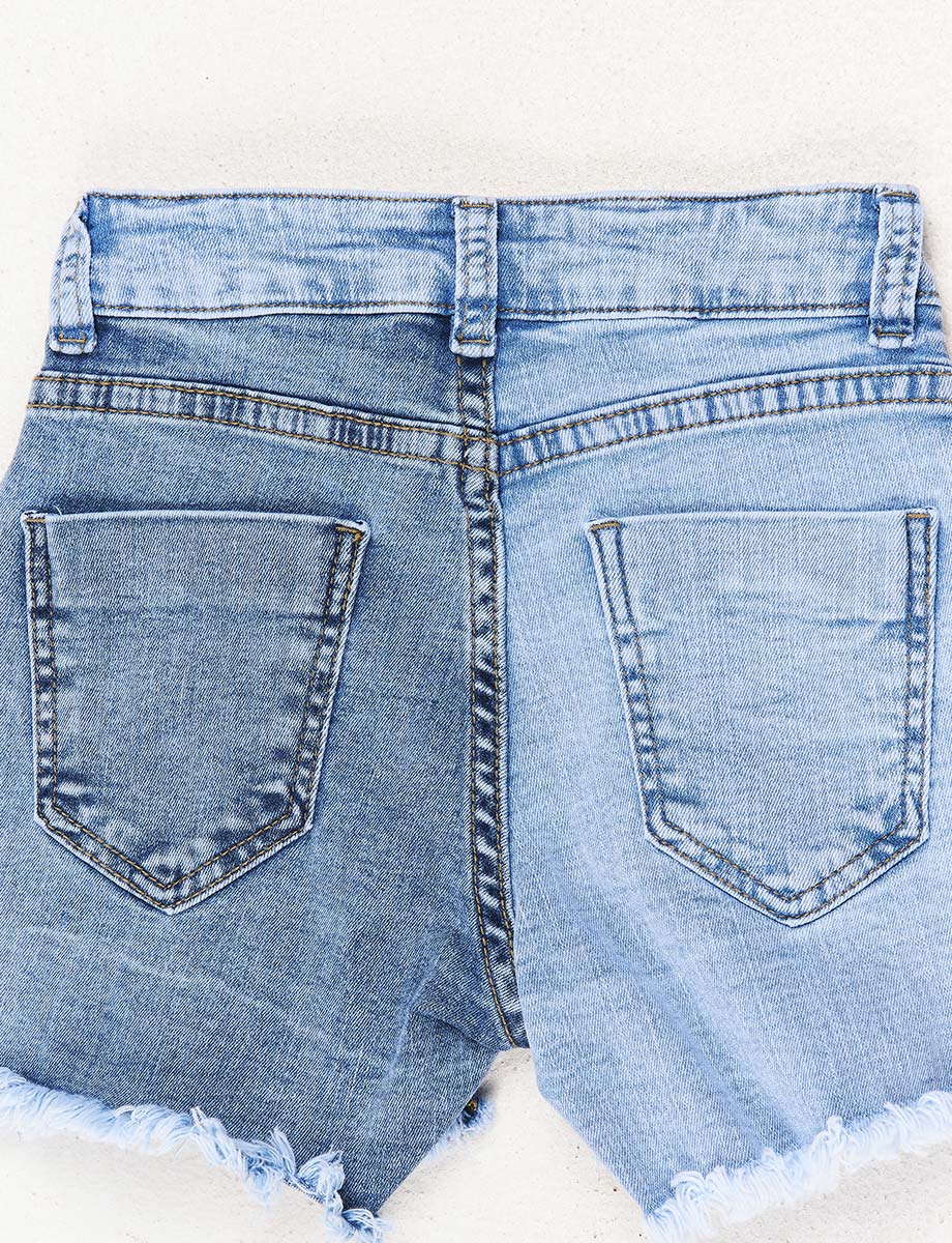 Short esc Denim Bicolor Desflecado