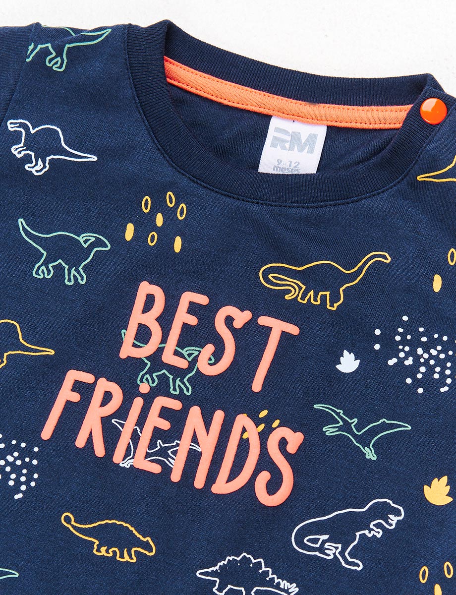Camiseta Best Friends Azul marino