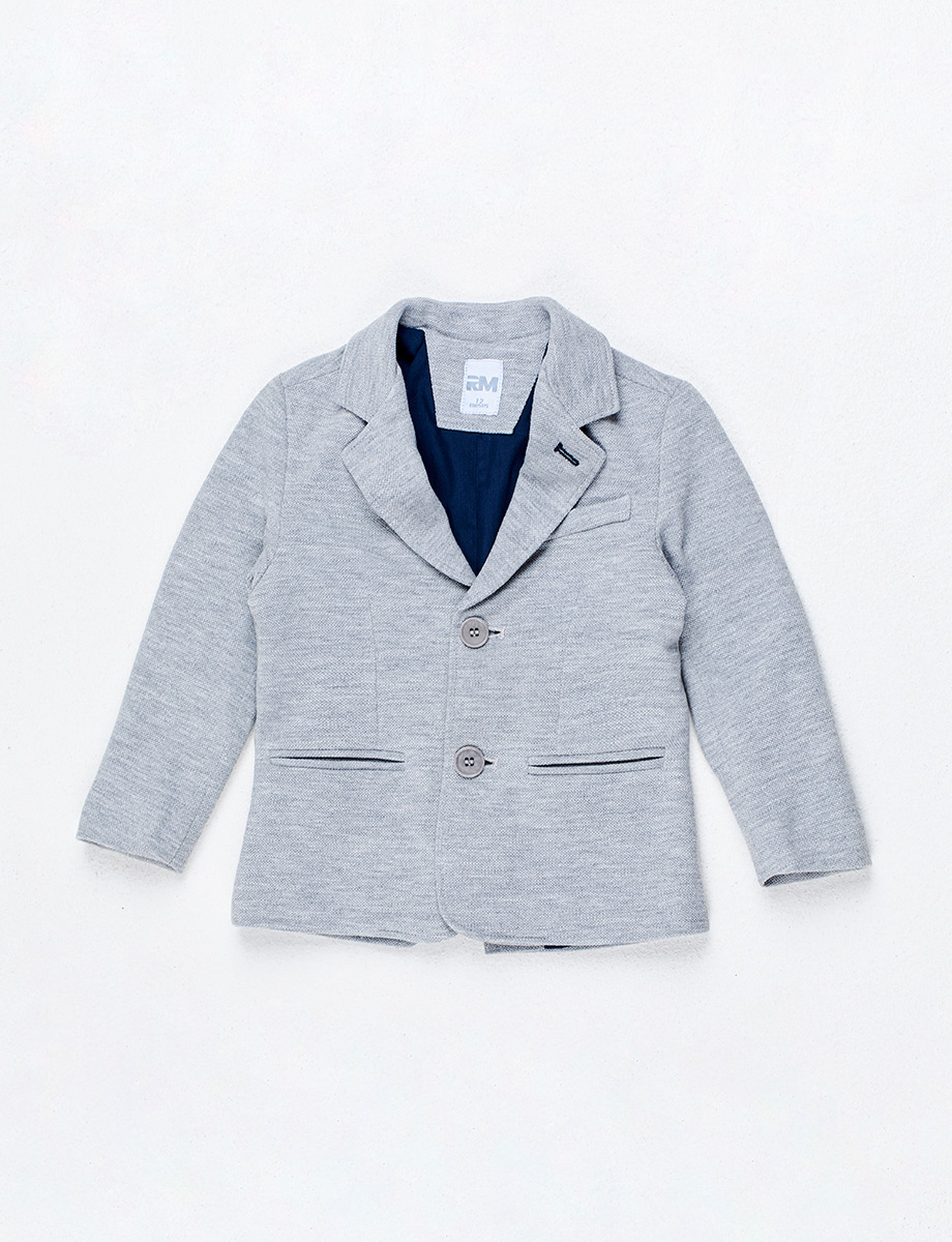 Blazer con Botones Gris