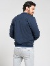 Chompa llana con Botones Azul