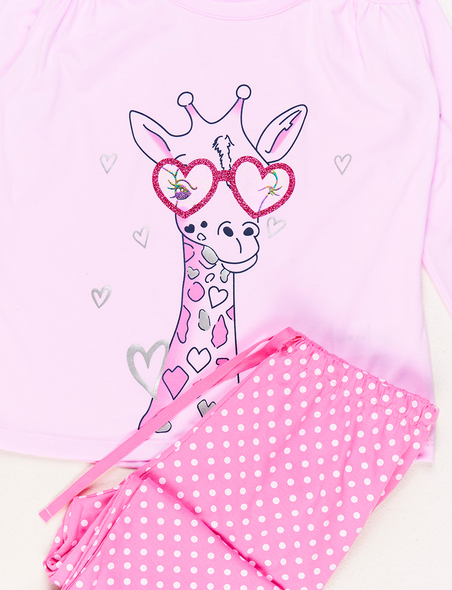 Pijama Buzo + Pantalón Jirafa