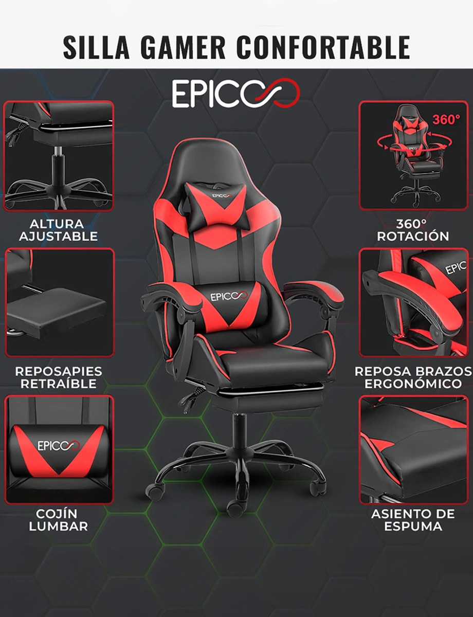 Silla Gamer Roja | Epicco