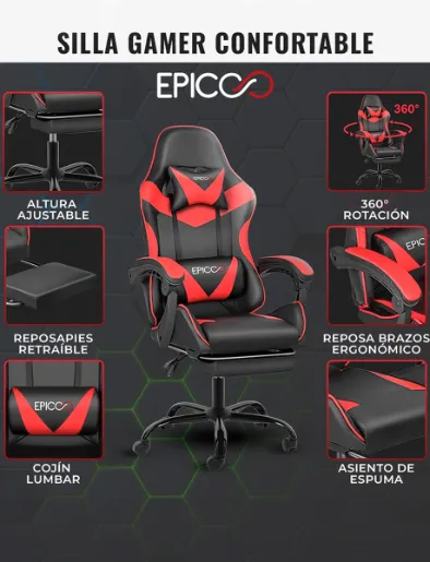 <em class="search-results-highlight">Silla</em> Gamer Roja | Epicco
