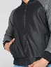 Chaqueta Bomber Combinada Cuerina