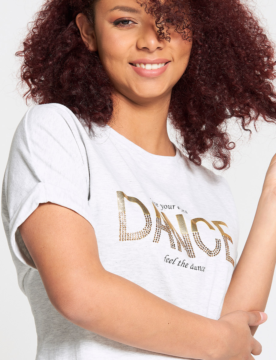 Camiseta Dance Gris Claro