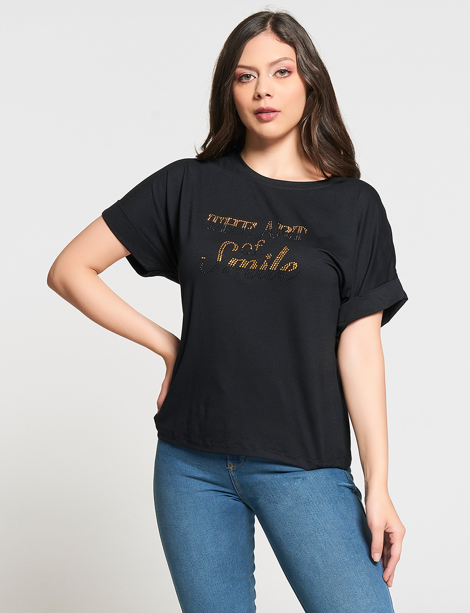 Camiseta Smile Negra