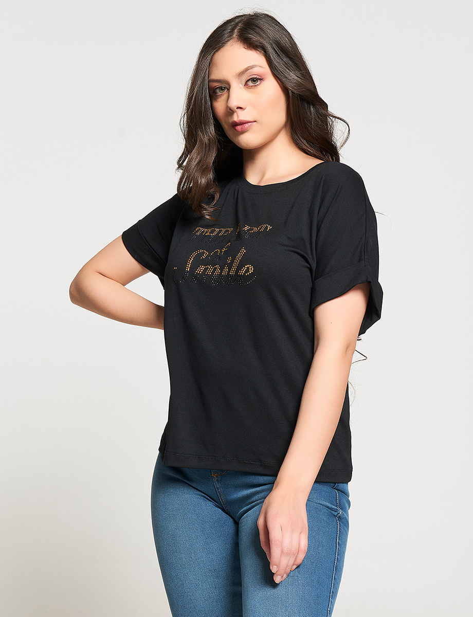 Camiseta Smile Negra