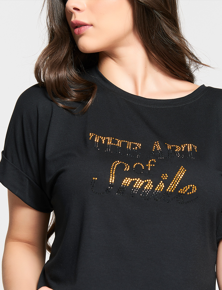 Camiseta Smile Negra