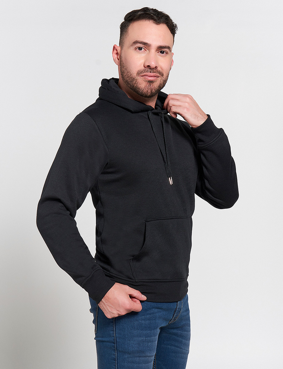Hoddie Básico Cerrado Negro