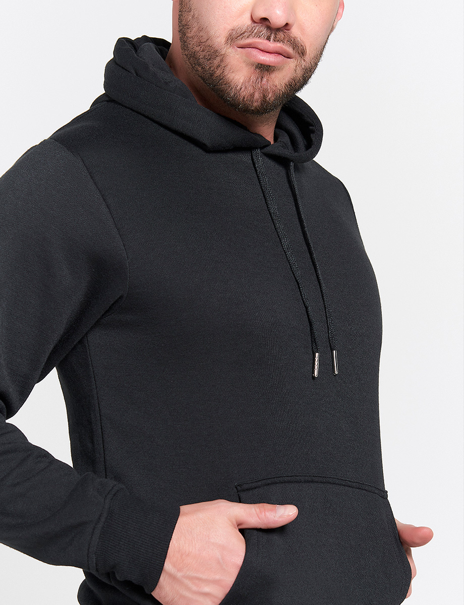 Hoddie Básico Cerrado Negro