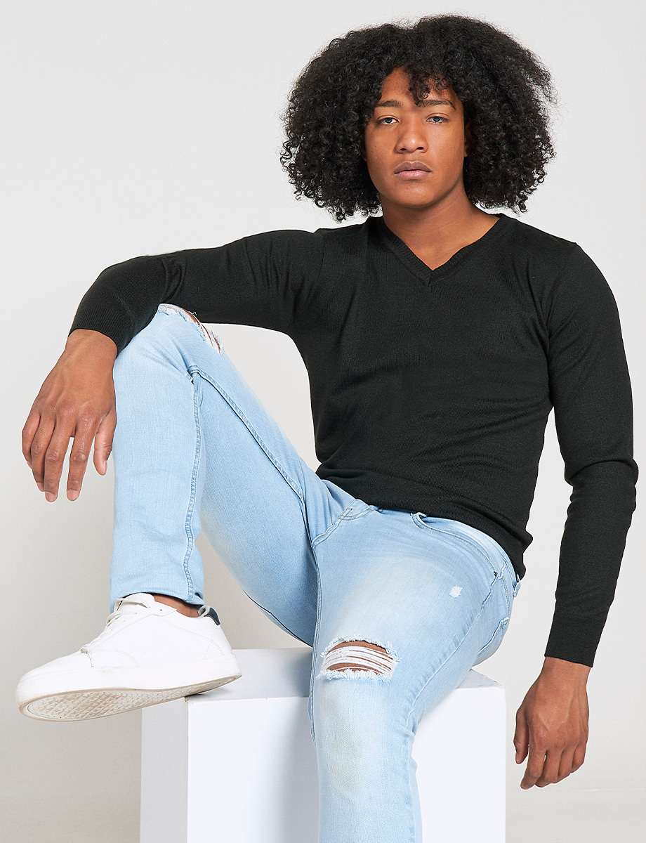 Sweater Básico Cuello en V