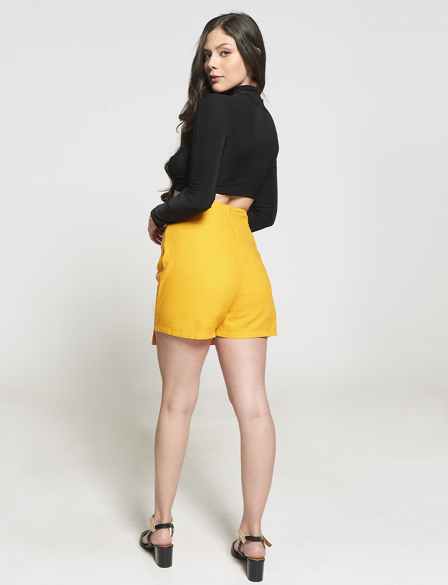 Falda Short Mostaza