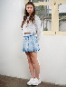 Falda Denim con Tablones