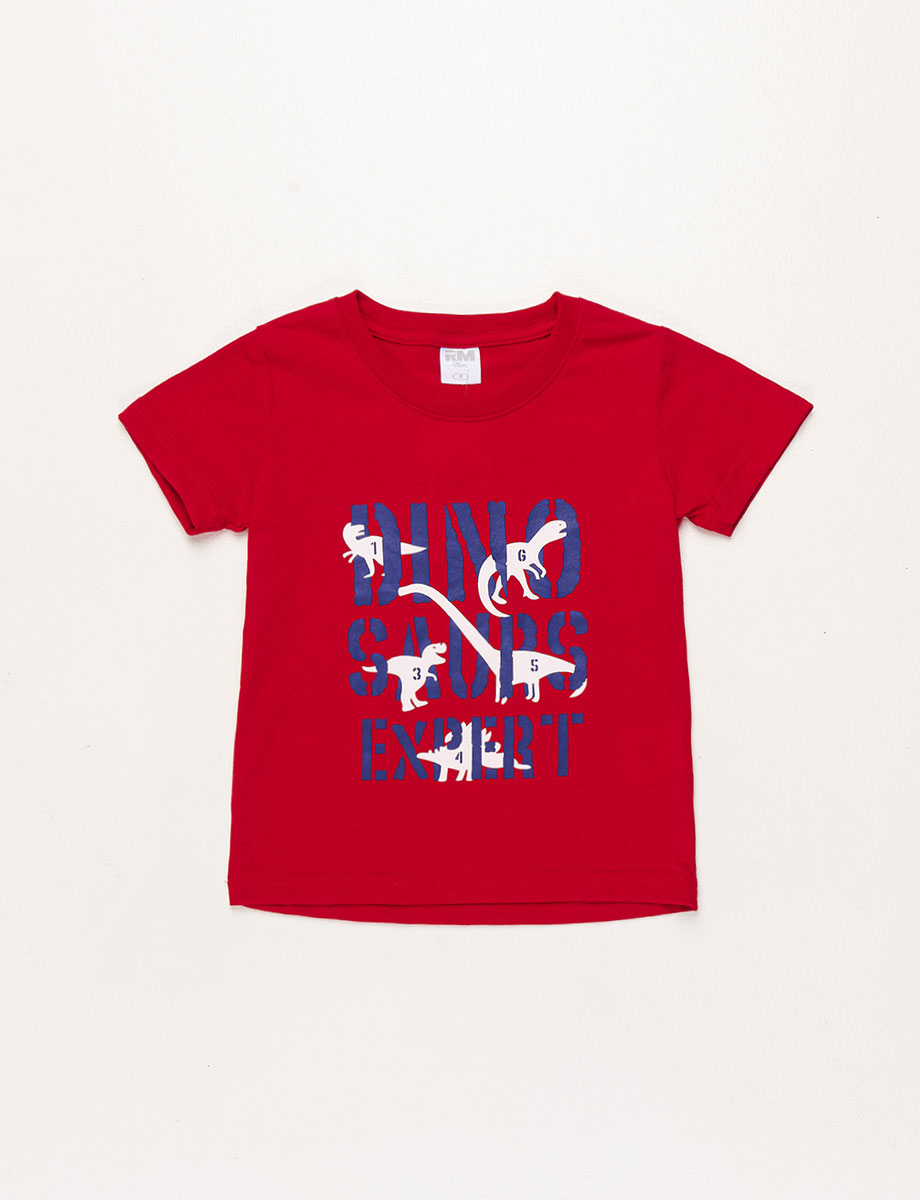 Camiseta pre Roja Dinosaurs