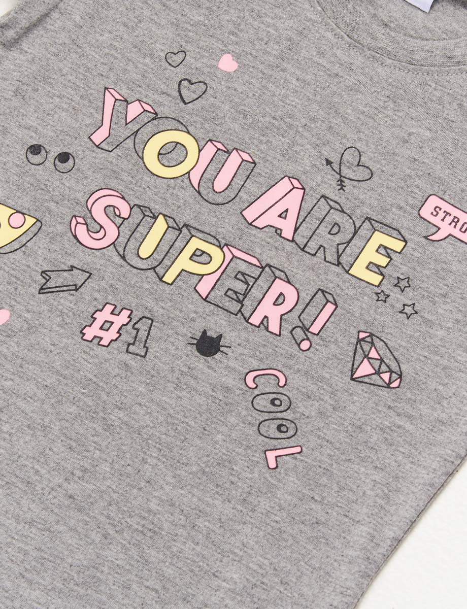Camiseta pre Jaspeado claro You Are Super