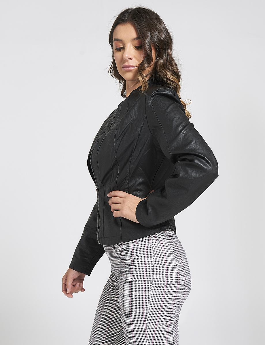 Chaqueta Cuerina Unicolor