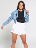 Chaqueta Denim con Elástico