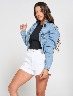 Chaqueta Denim con Elástico