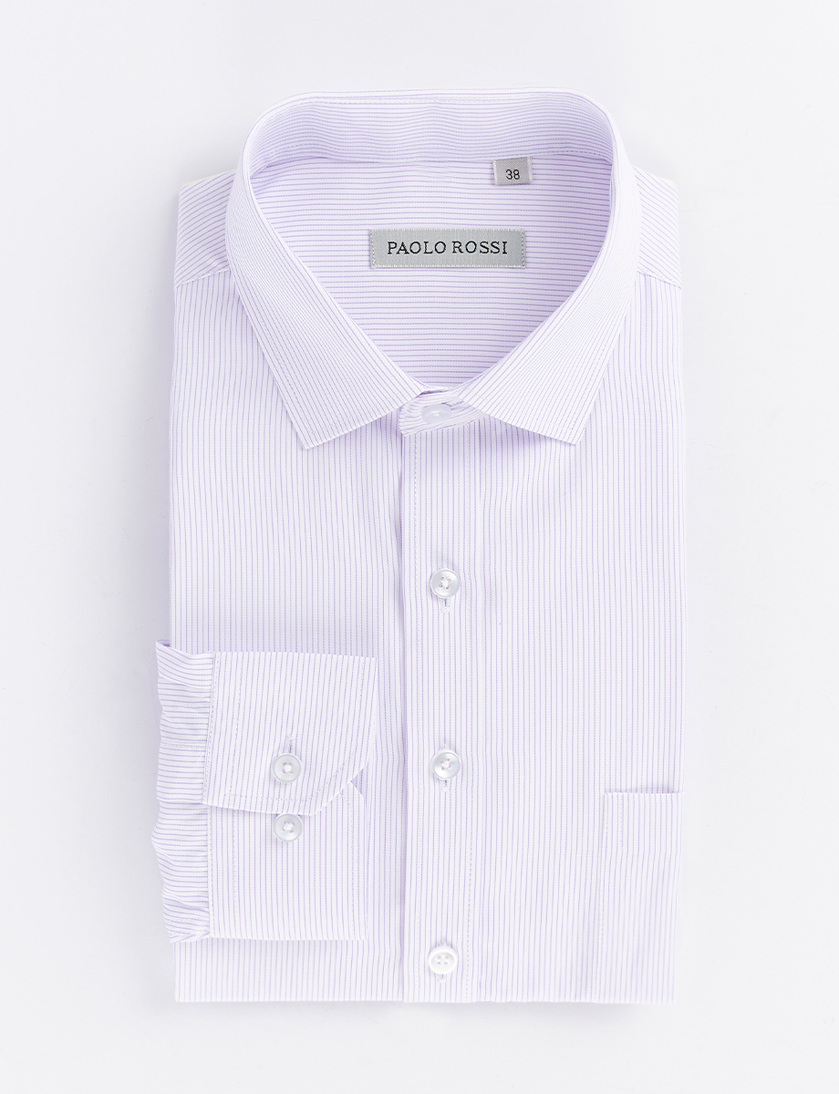 Camisa Líneas Lila Paolo Rossi