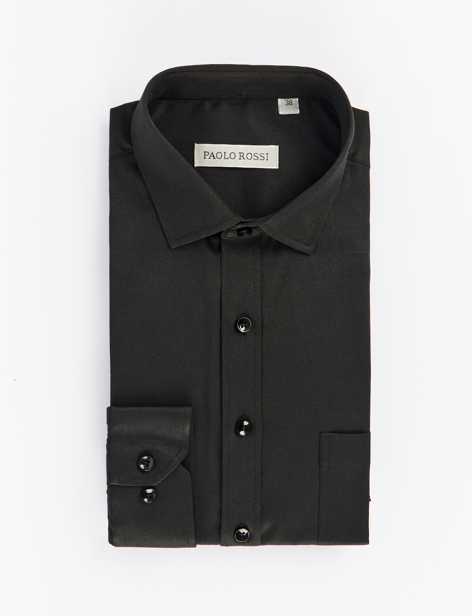 Camisa Negra Manga larga Paolo Rossi