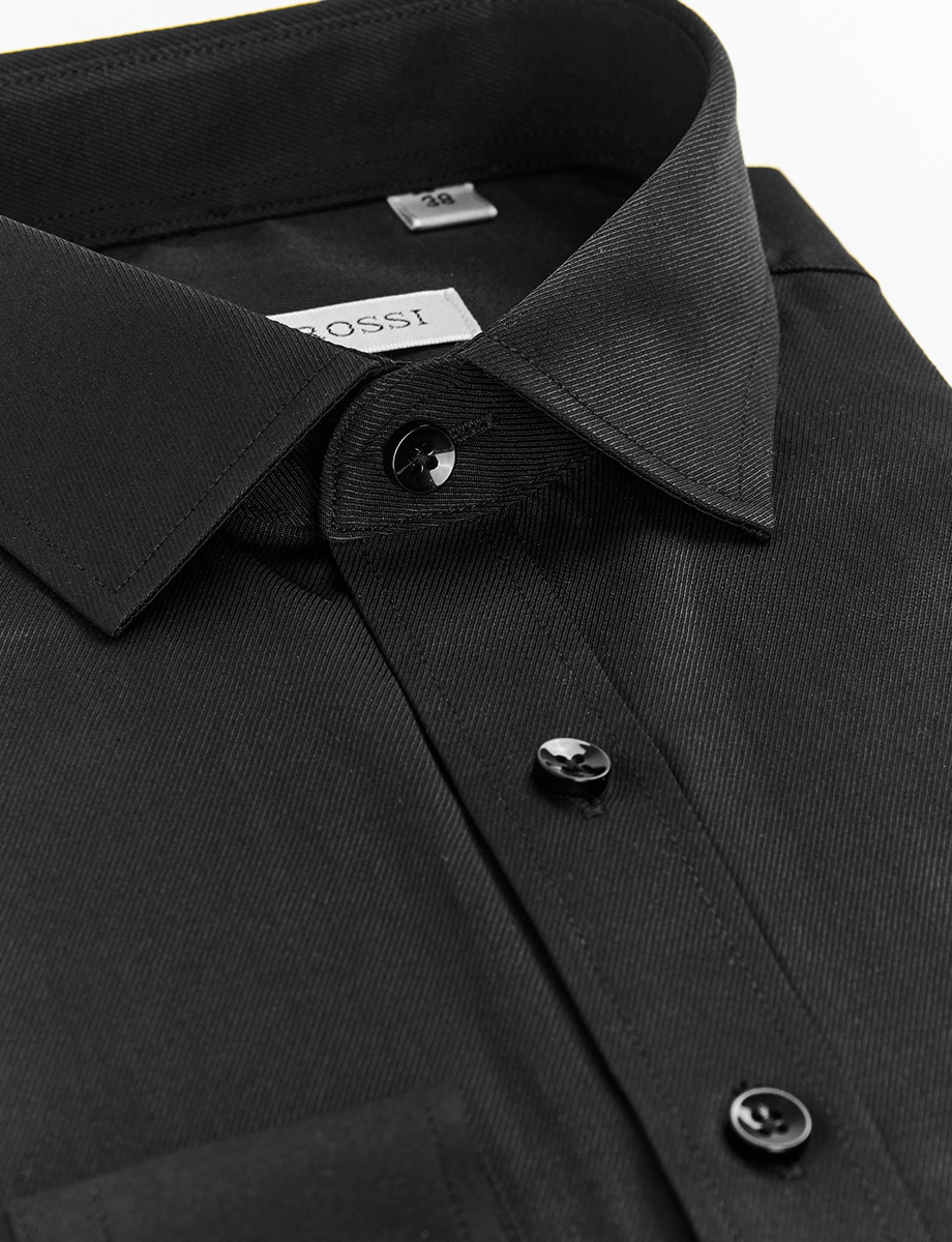 Camisa Negra Manga larga Paolo Rossi