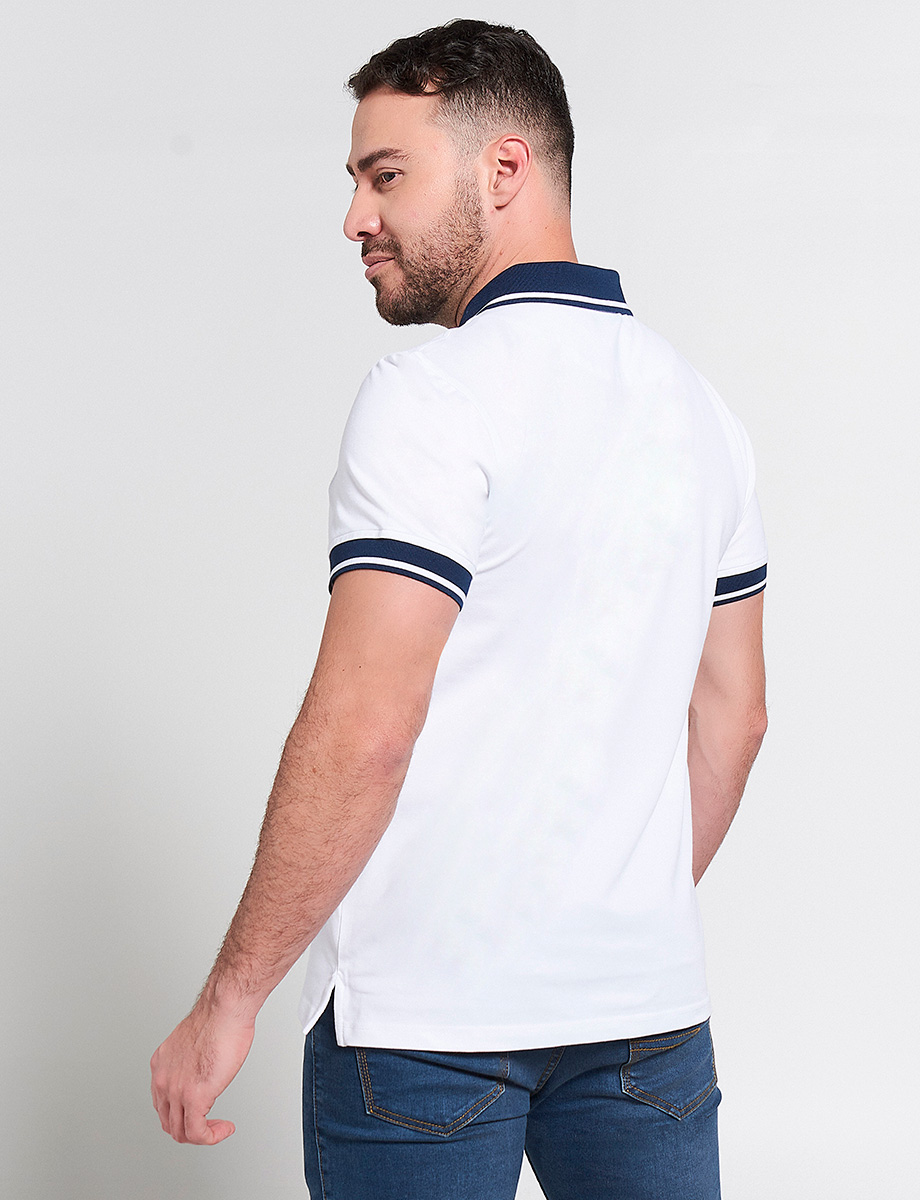 Polo Cuello Abierto Combinado