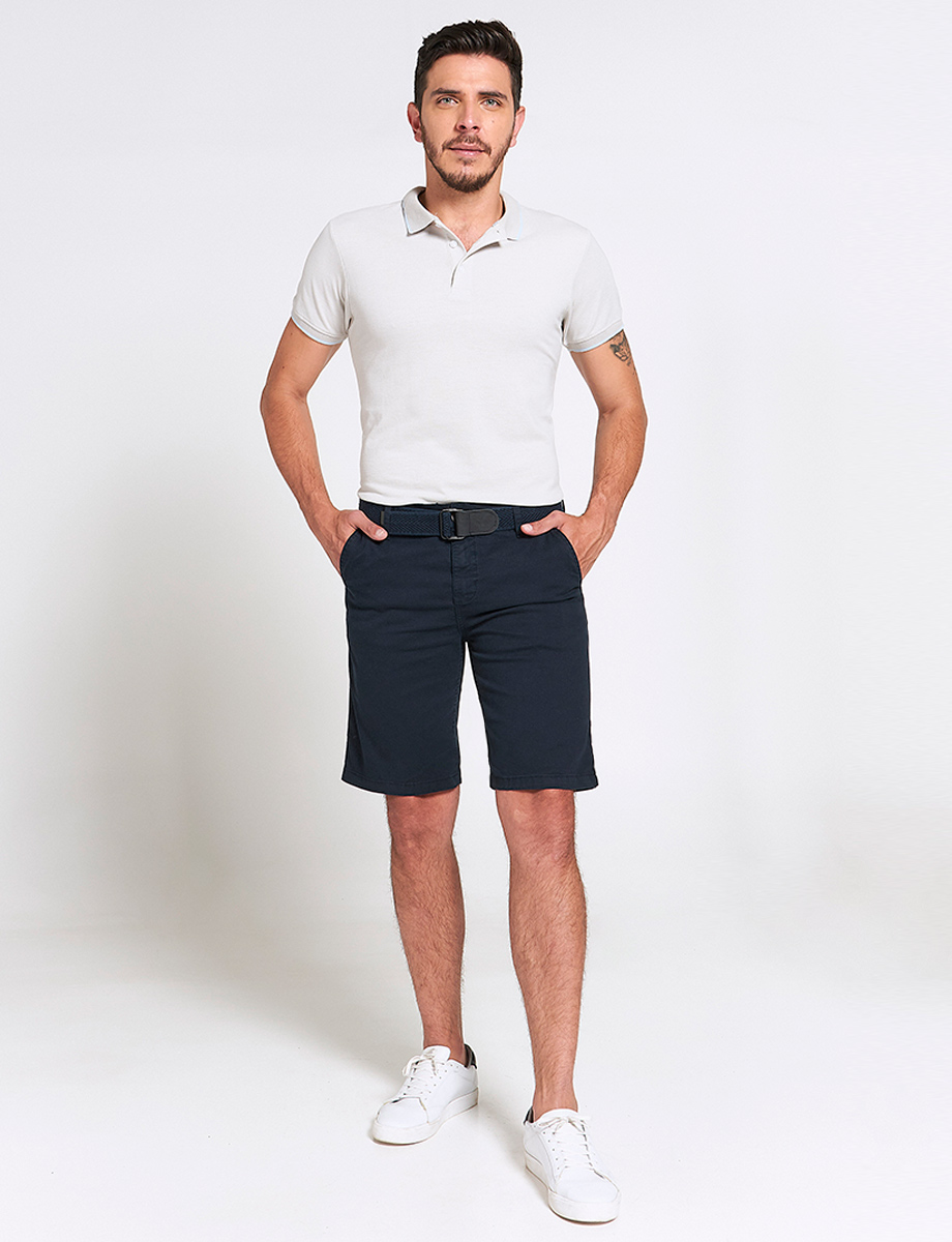 Polo Bermuda Azul Con Camisa Gola Polo Masculina Bermuda Jeans Com