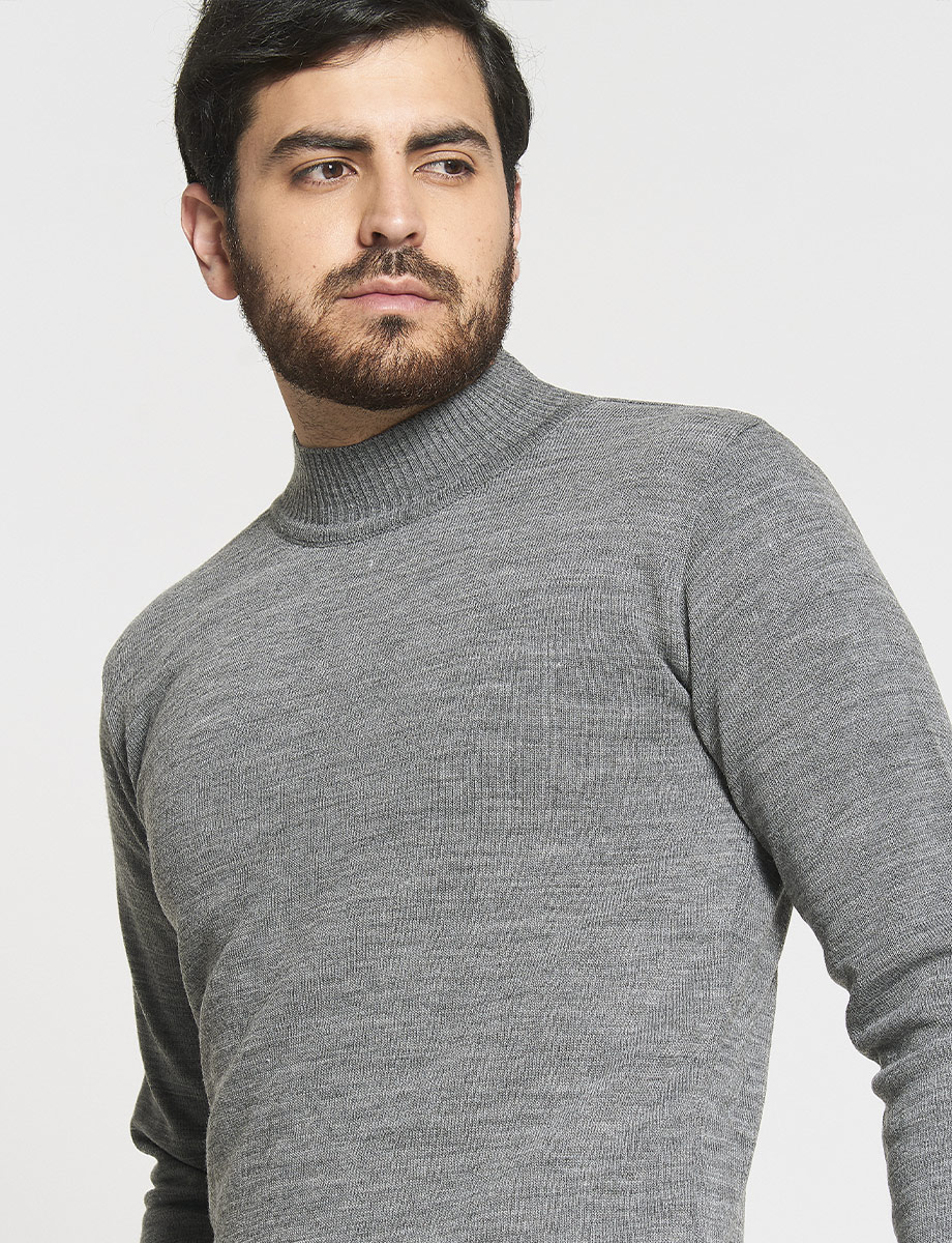 Sweater Cuello Tortuga Gris