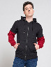 Chompa Fleece Negro/Rojo