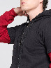 Chompa Fleece Negro/Rojo