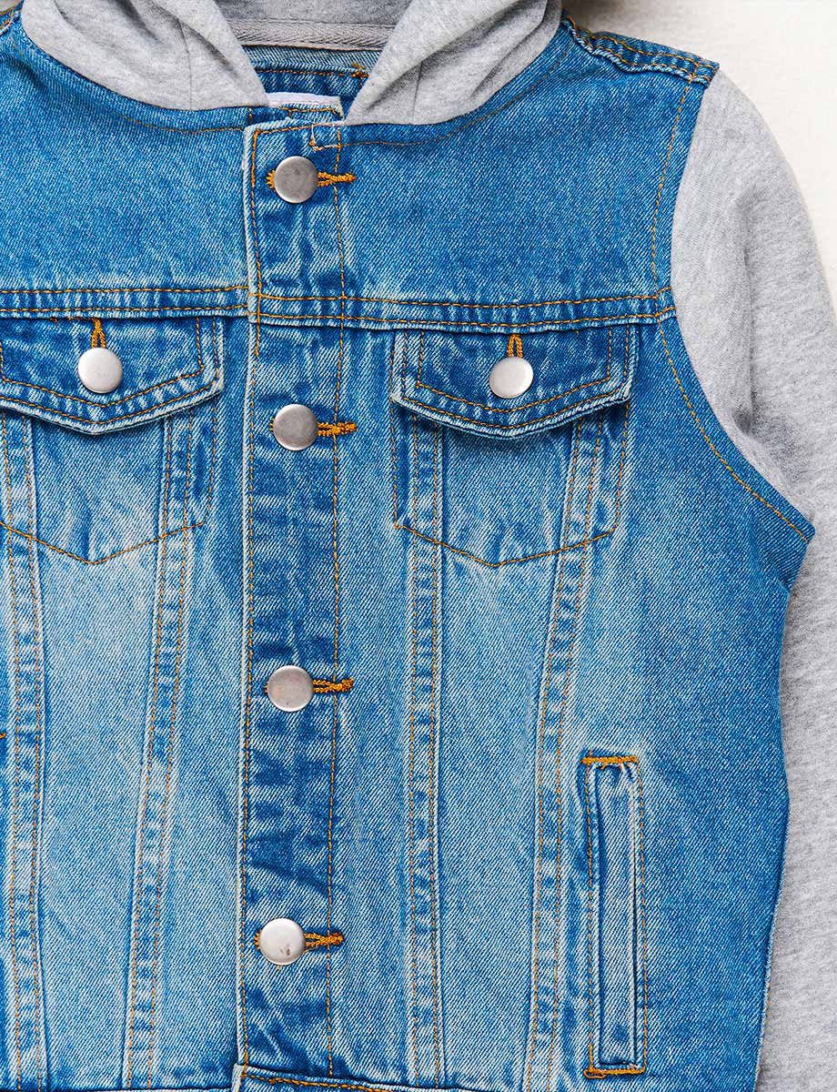 Chaqueta pre Denim Azul medio