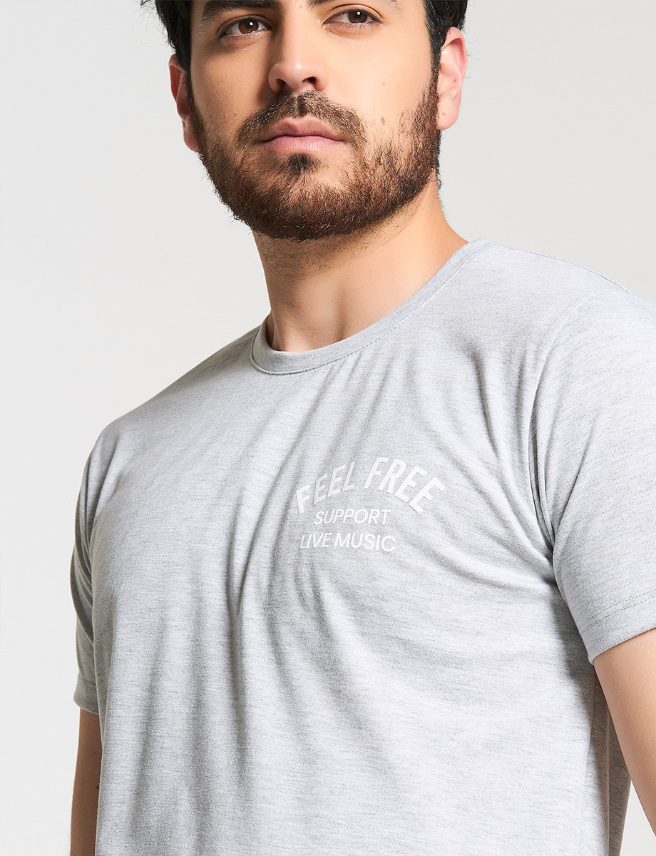 Camiseta Feel Free Jaspeado claro