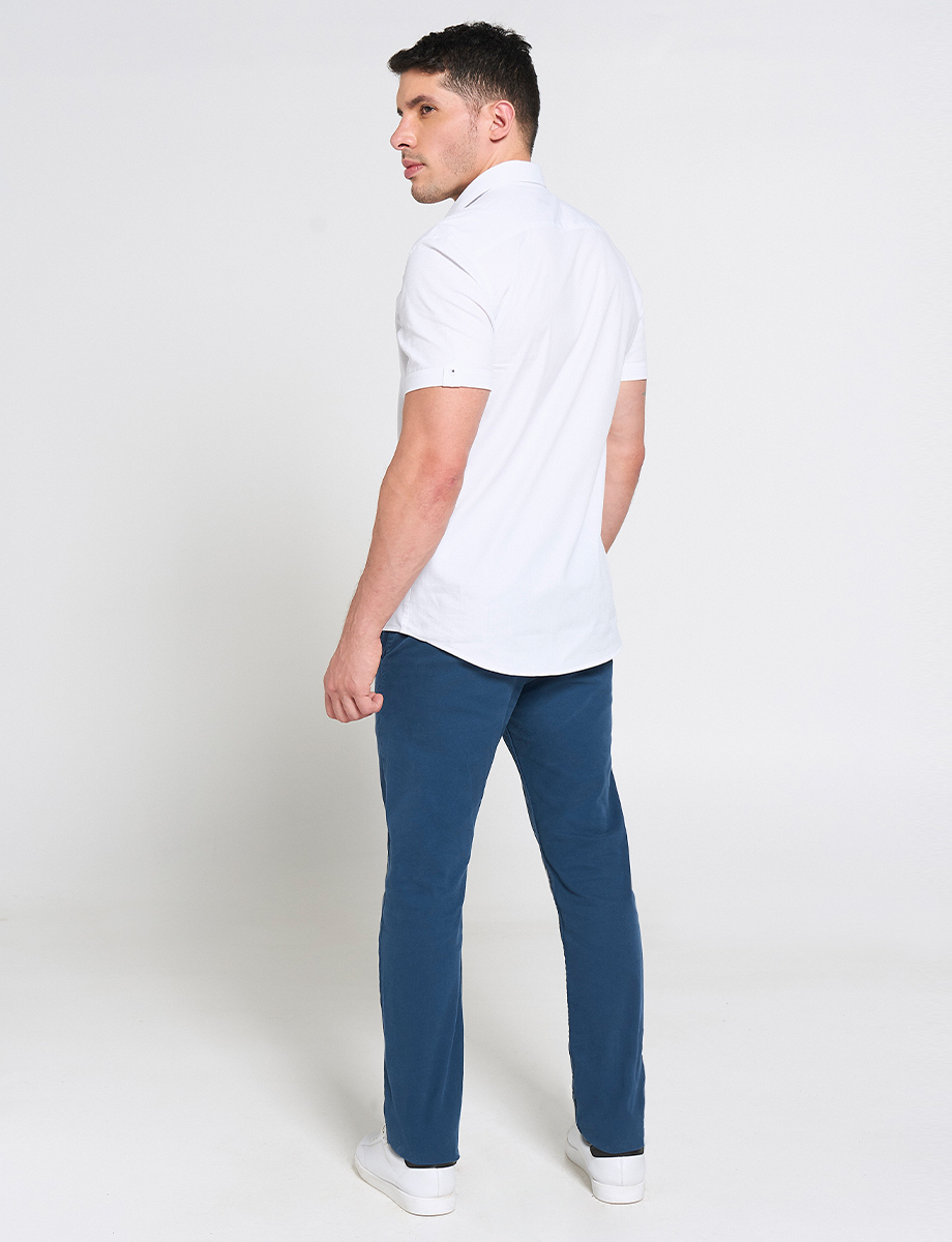 Pantalón Chino Regular Azul Medio