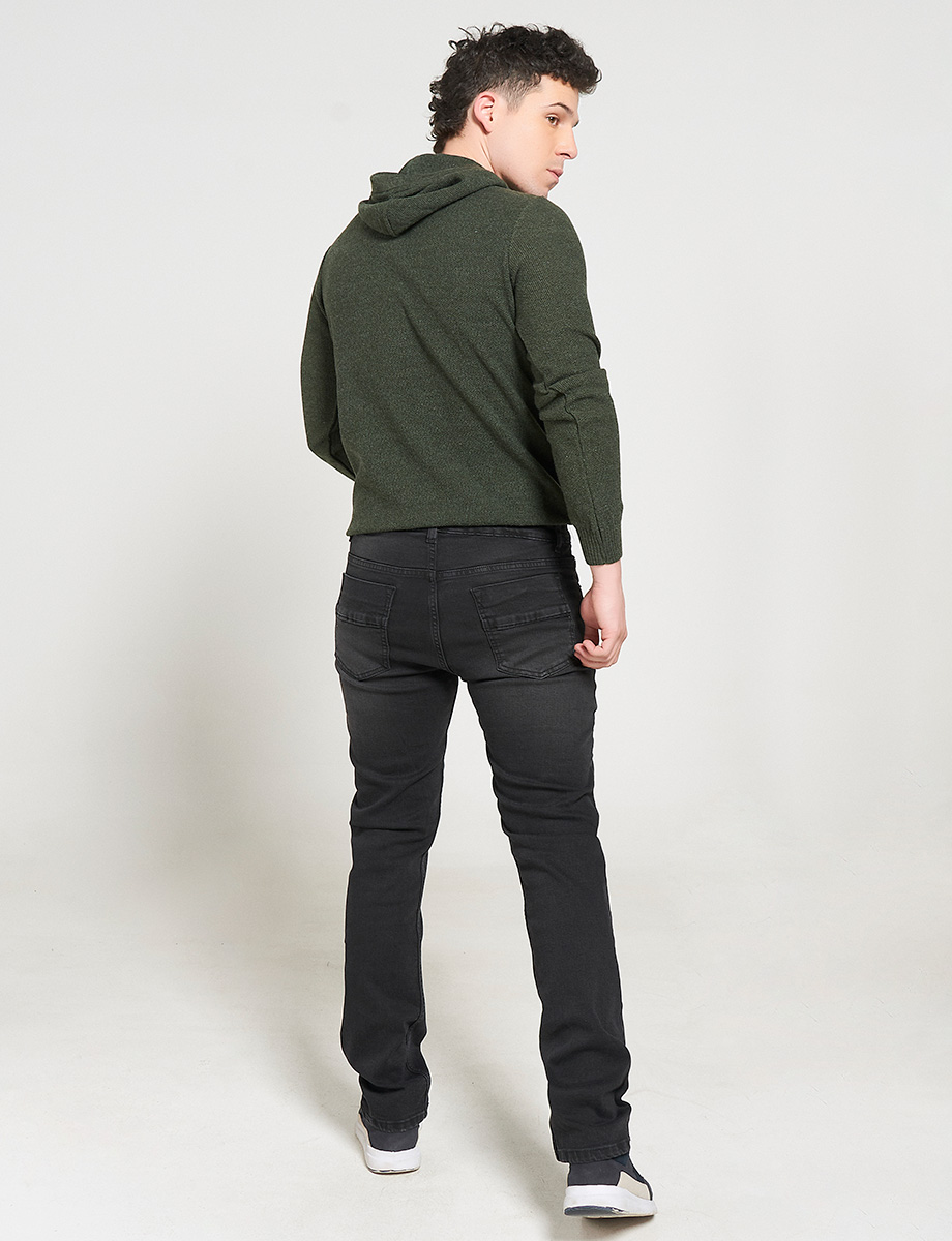 Jean Slim con Desgastes Negro