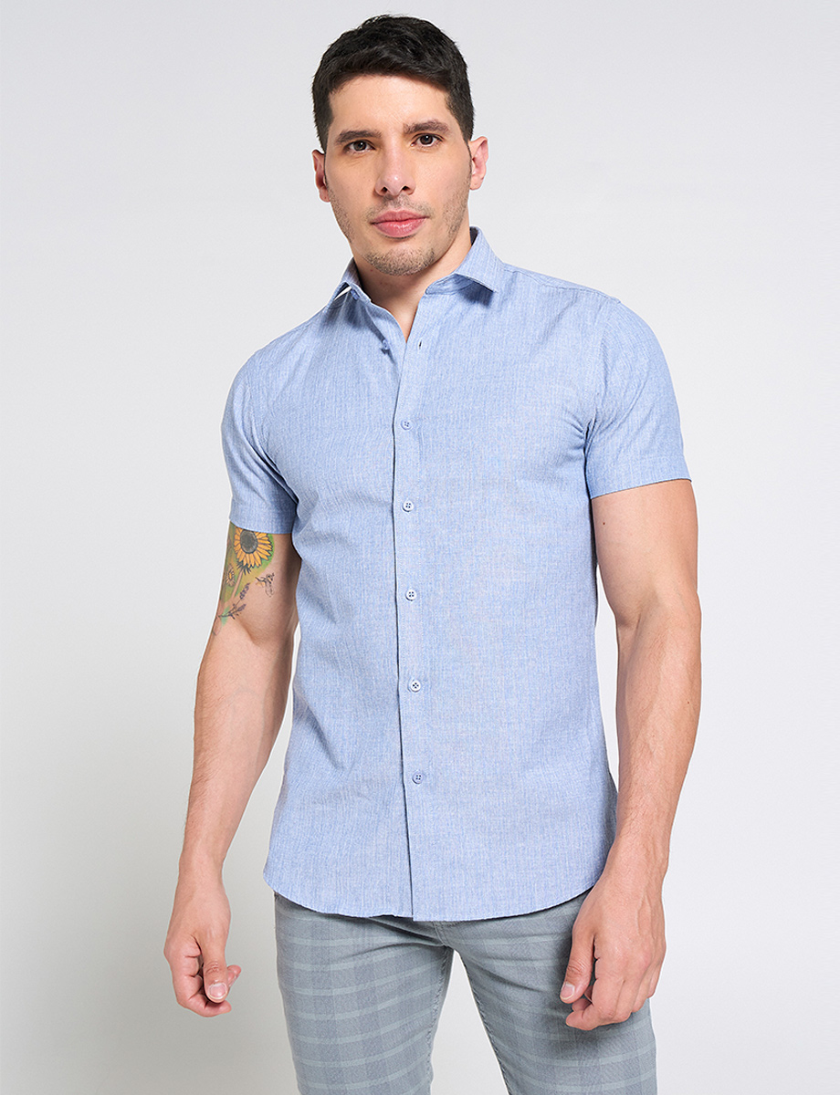 Camisa Manga Corta Azul Claro | CAMISAS | CAMISAS | MODA JUVENIL ...